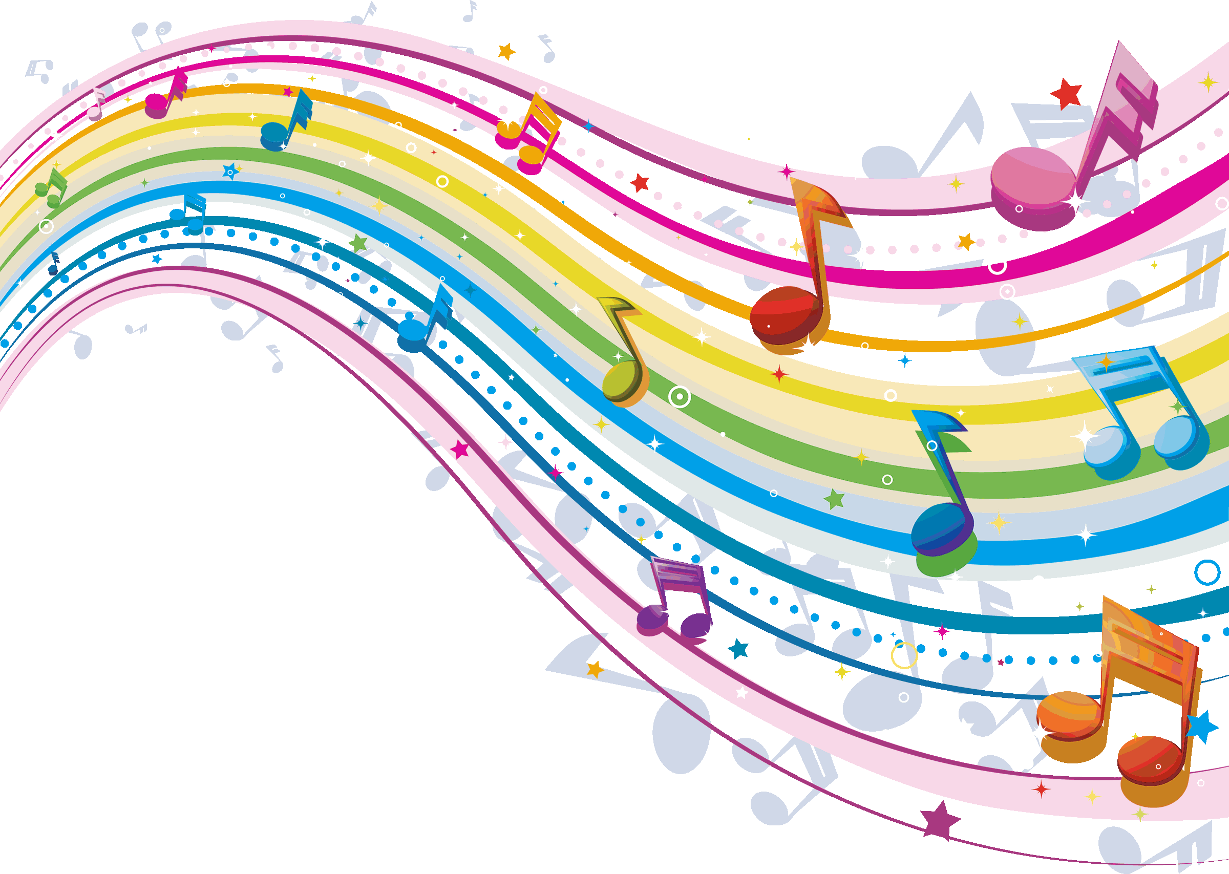  Colorful Music Notes Teaching Children